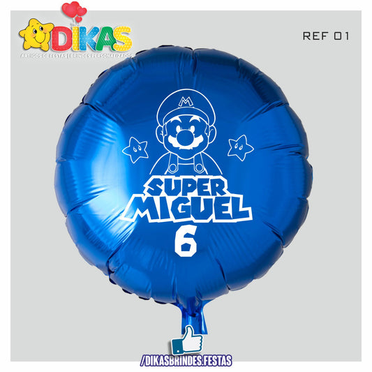 BALÃO FOIL PERSONALIZADO - MARIO BROS