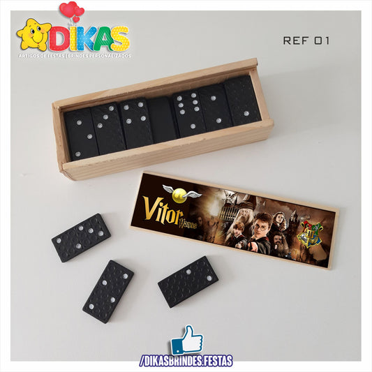 DOMINÓ C/ CAIXINHA PERSONALIZADA - HARRY POTTER