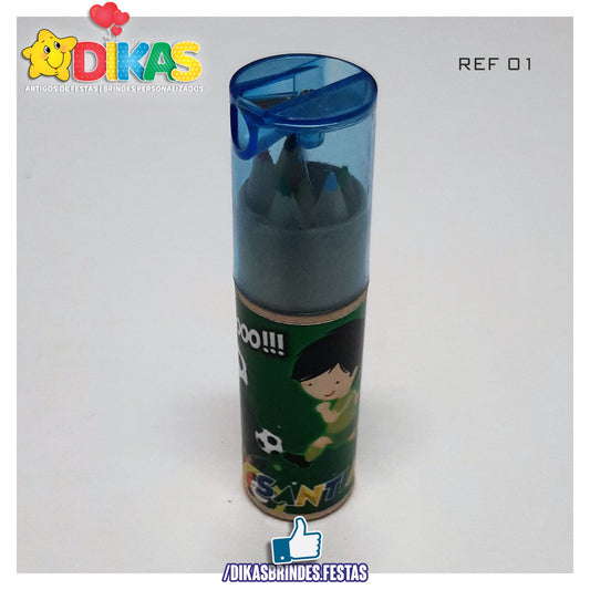 ESTOJO PERSONALIZADO LÁPIS E AFIA - FUTEBOL