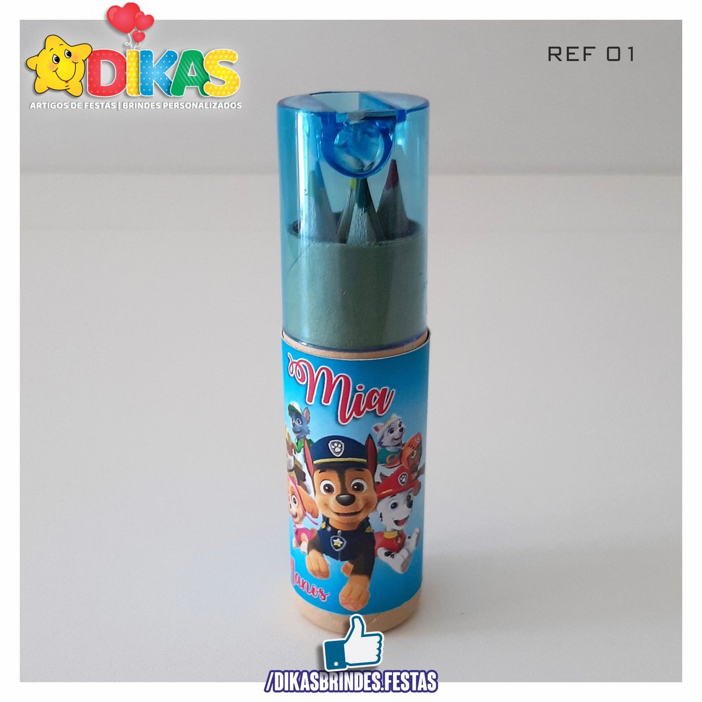 ESTOJO PERSONALIZADO LÁPIS E AFIA - PATRULHA PATA