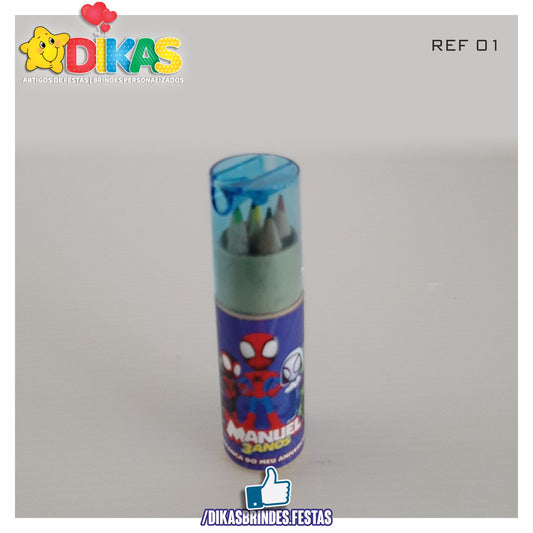 ESTOJO PERSONALIZADO LÁPIS E AFIA - SPIDEY