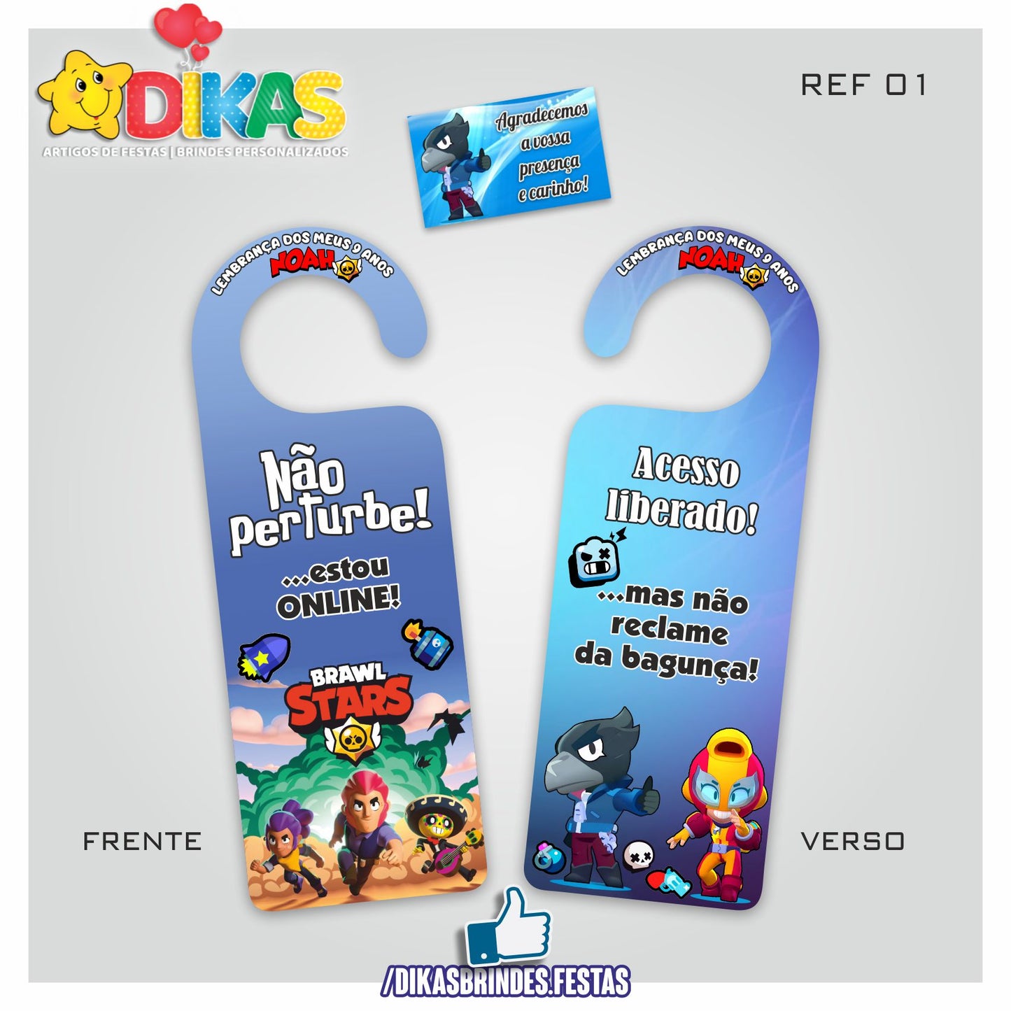 AVISO DE PORTA - BRAWL STARS