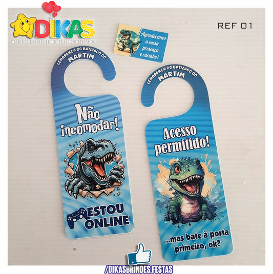 AVISO DE PORTA - DINOSSAUROS