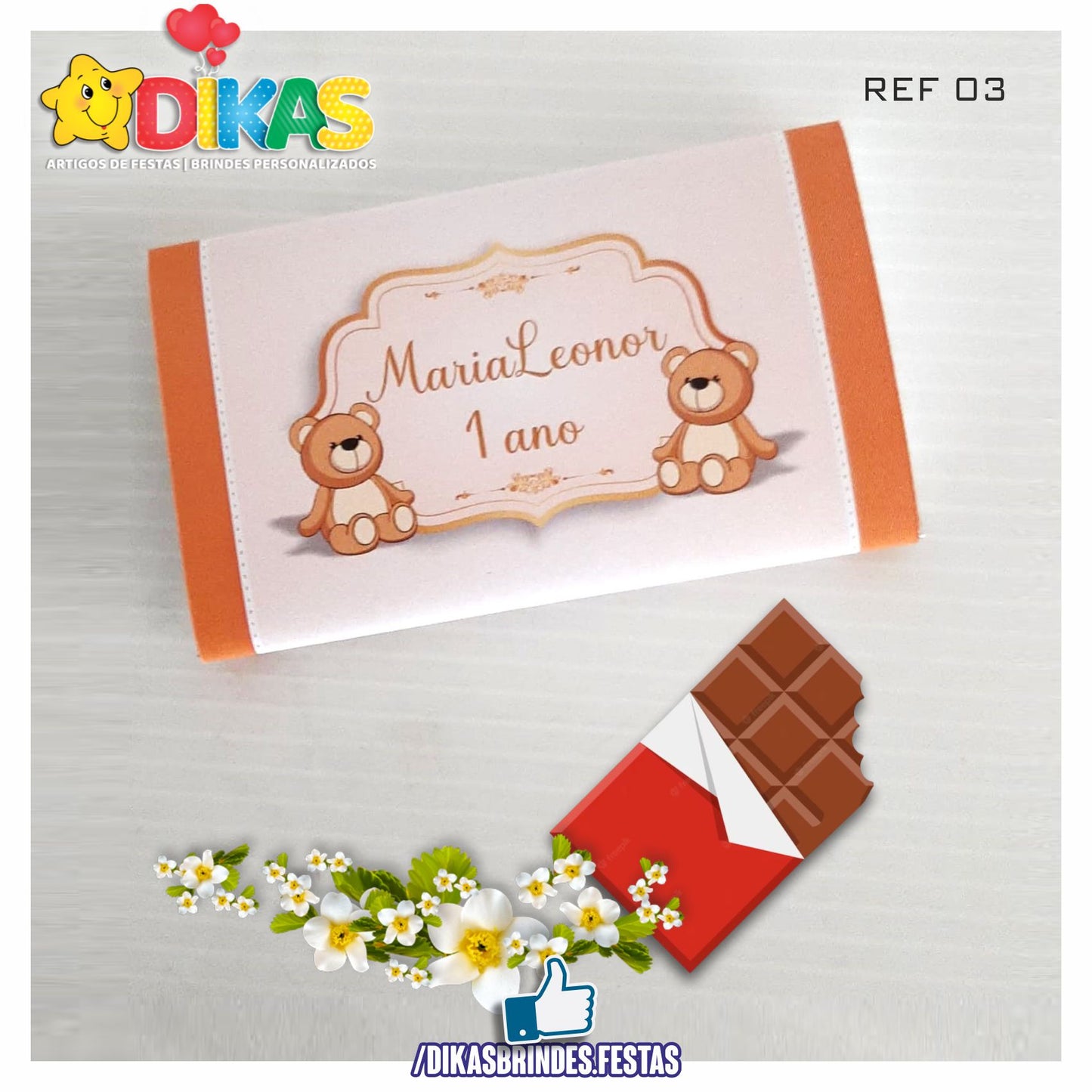 TABLET CHOCOLATE 20G PERSONALIZADO - BEBÉ