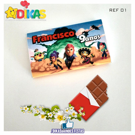 TABLET CHOCOLATE 20G PERSONALIZADO - BRAWL STARS