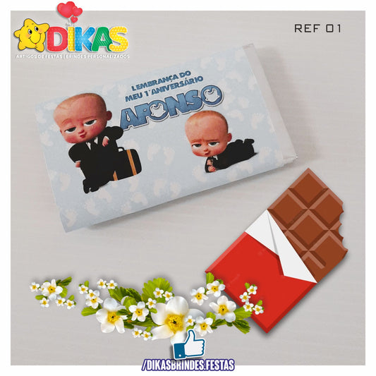 TABLET CHOCOLATE 20G PERSONALIZADO - BOSS BABY