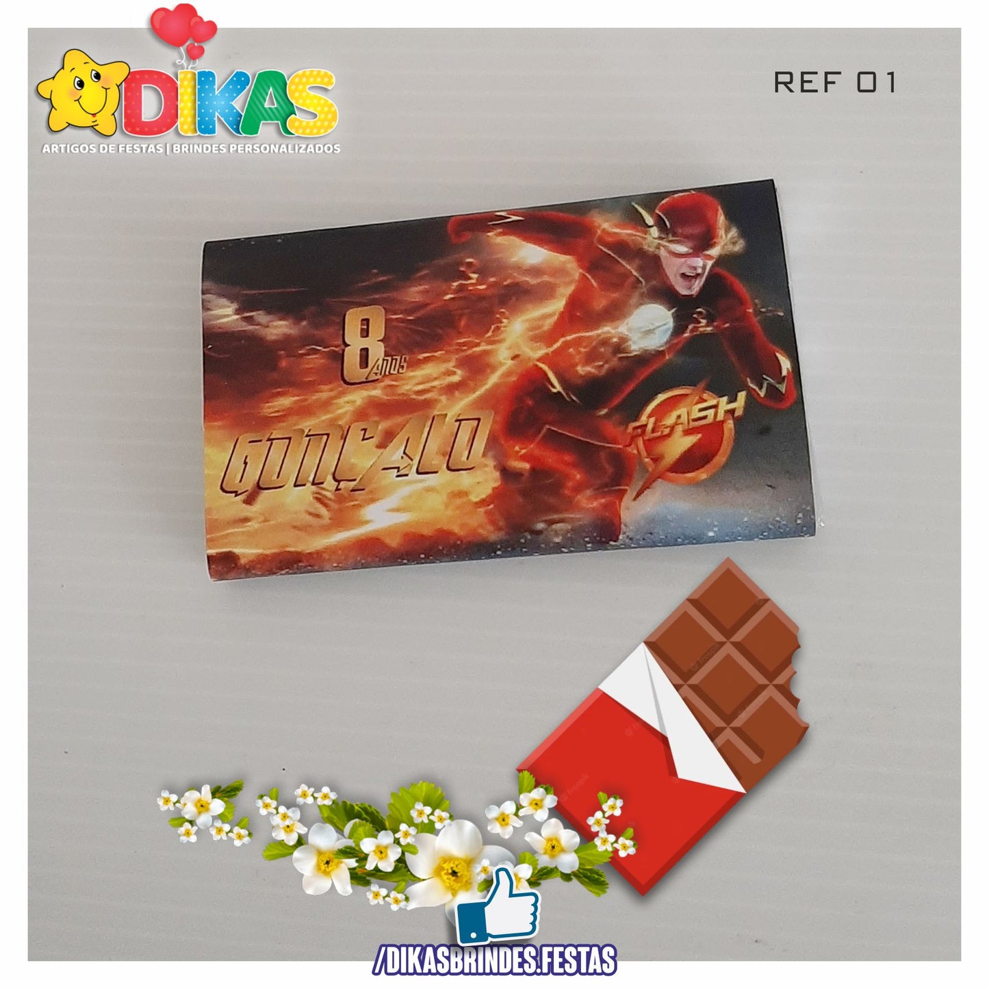 TABLET CHOCOLATE 20G PERSONALIZADO - THE FLASH