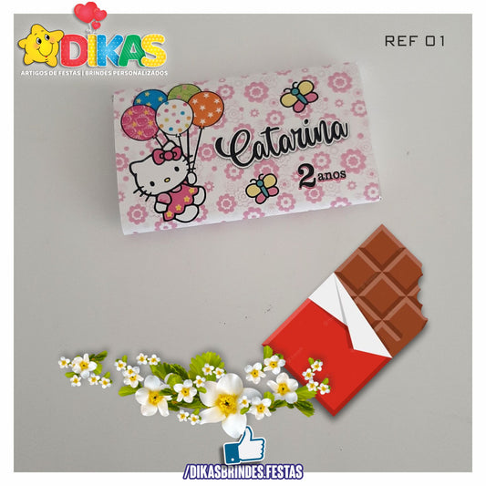 TABLET CHOCOLATE 20G PERSONALIZADO - HELLO KITTY
