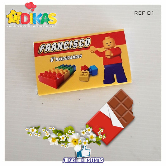 TABLET CHOCOLATE 20G PERSONALIZADO - LEGO
