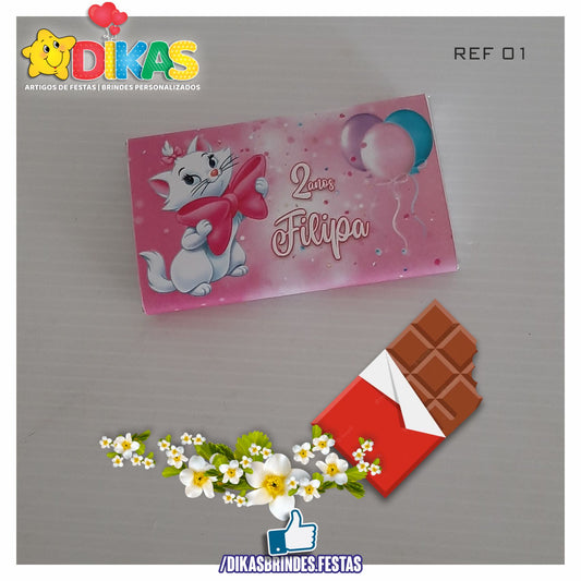 TABLET CHOCOLATE 20G PERSONALIZADO - GATA MARIE