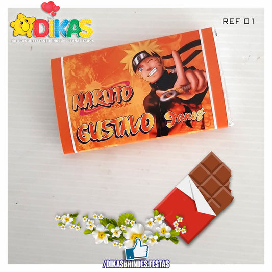TABLET CHOCOLATE 20G PERSONALIZADO - NARUTO