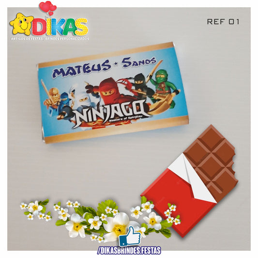 TABLET CHOCOLATE 20G PERSONALIZADO - NINJAGO