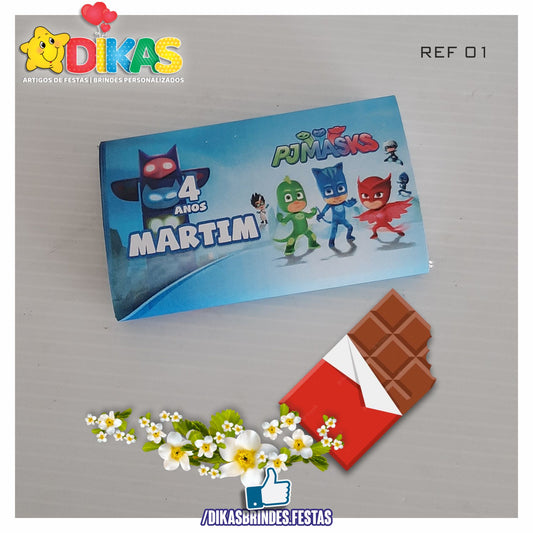 TABLET CHOCOLATE 20G PERSONALIZADO - PJMASKS