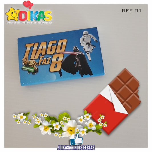 TABLET CHOCOLATE 20G PERSONALIZADO - STAR WARS