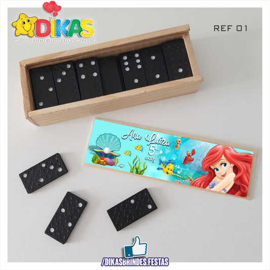 DOMINÓ C/ CAIXINHA PERSONALIZADA - PEQUENA SEREIA