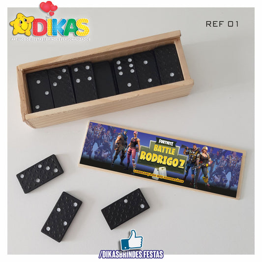 DOMINÓ C/ CAIXINHA PERSONALIZADA - FORTNITE