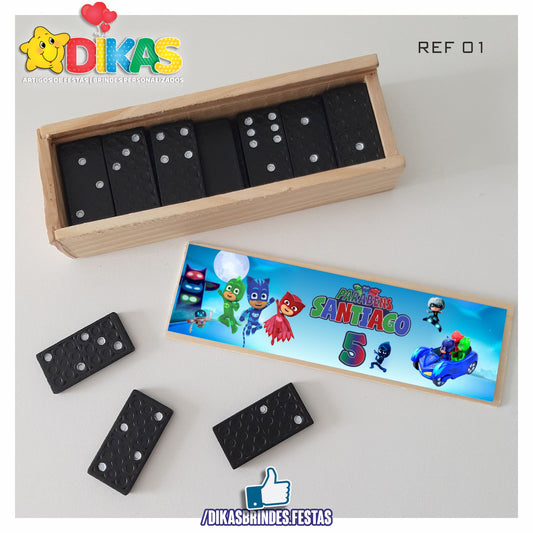 DOMINÓ C/ CAIXINHA PERSONALIZADA - PJMASKS