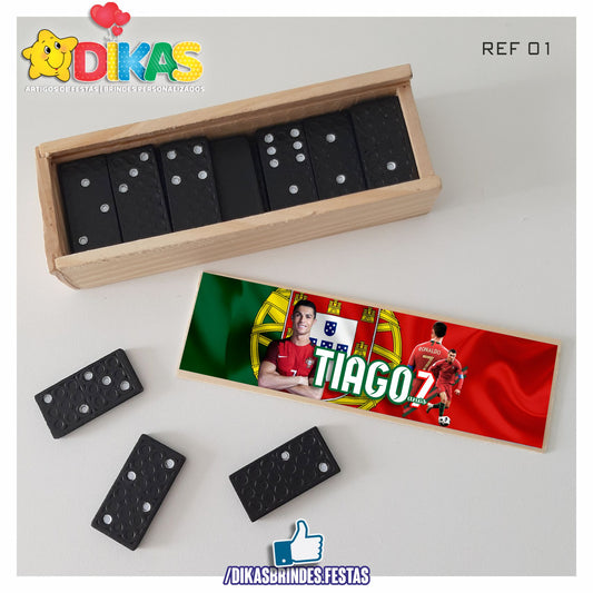 DOMINÓ C/ CAIXINHA PERSONALIZADA - FUTEBOL PORTUGAL