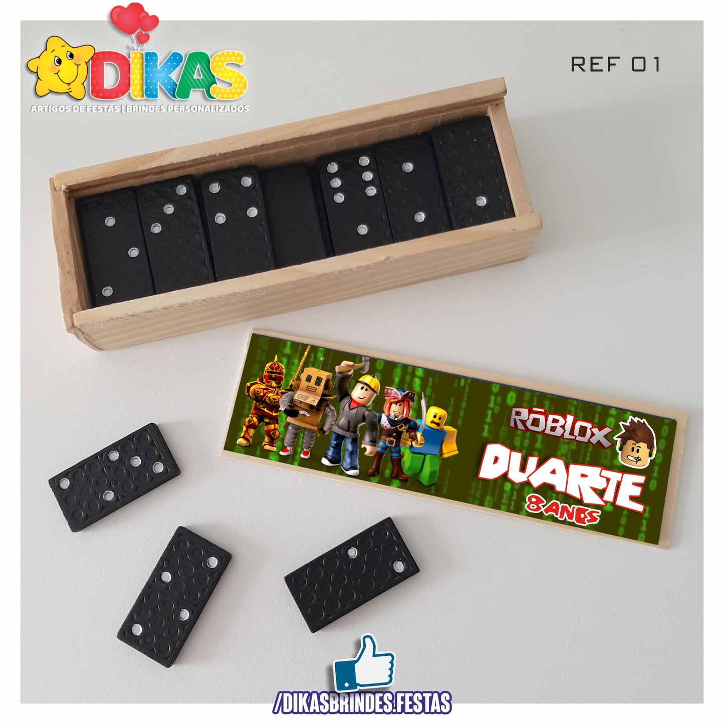 DOMINÓ C/ CAIXINHA PERSONALIZADA - ROBLOX