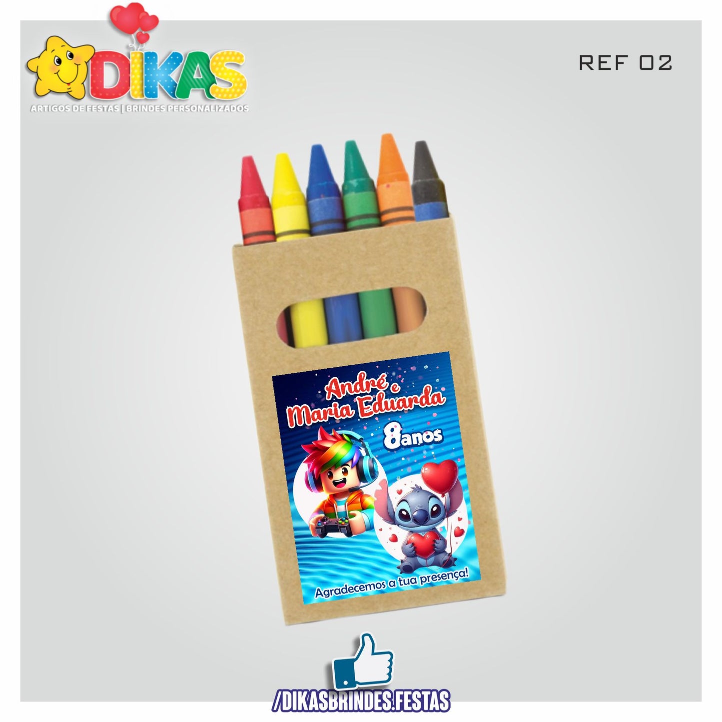 CAIXA DE LÁPIS DE CERA PERSONALIZADA - ROBLOX