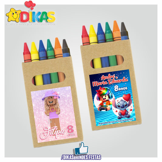 CAIXA DE LÁPIS DE CERA PERSONALIZADA - ROBLOX