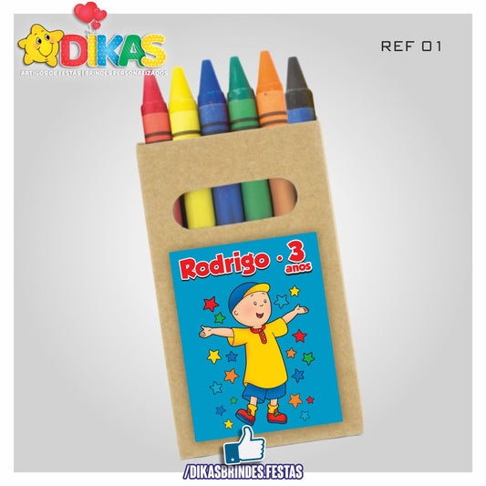 CAIXA DE LÁPIS DE CERA PERSONALIZADA - RUCA