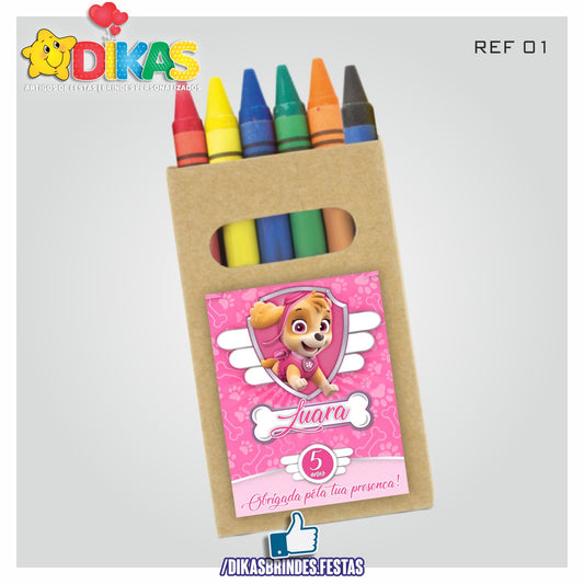 CAIXA DE LÁPIS DE CERA PERSONALIZADA - SKYE