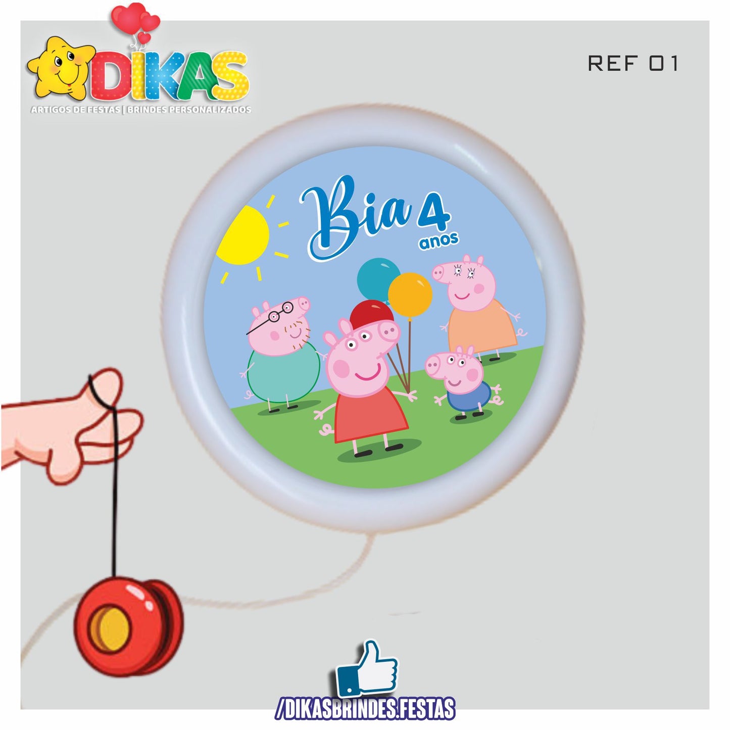 IOIÓ PERSONALIZADO - PORQUINHA PEPPA