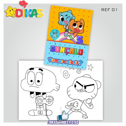LIVRINHO PARA COLORIR - GUMBALL