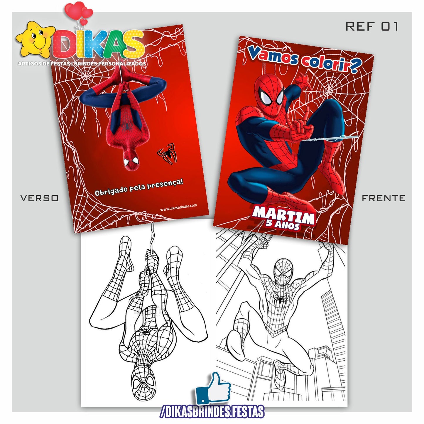 LIVRINHO PARA COLORIR - HOMEM ARANHA