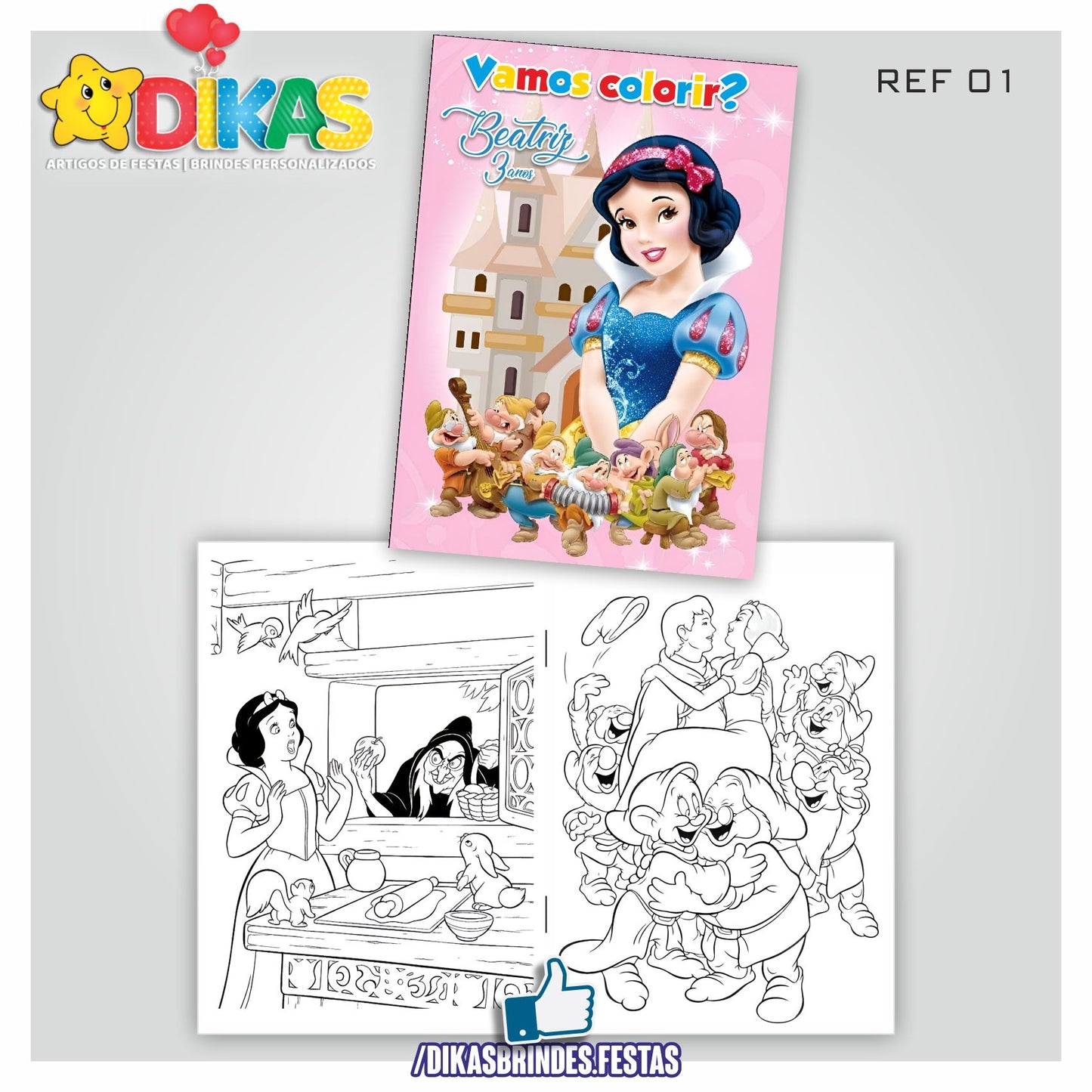 LIVRINHO PARA COLORIR - BRANCA DE NEVE