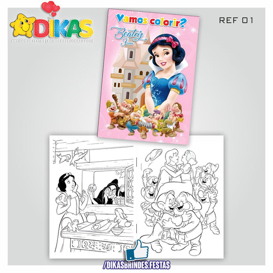 LIVRINHO PARA COLORIR - BRANCA DE NEVE