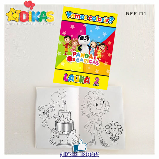 LIVRINHO PARA COLORIR - PANDA E OS CARICAS