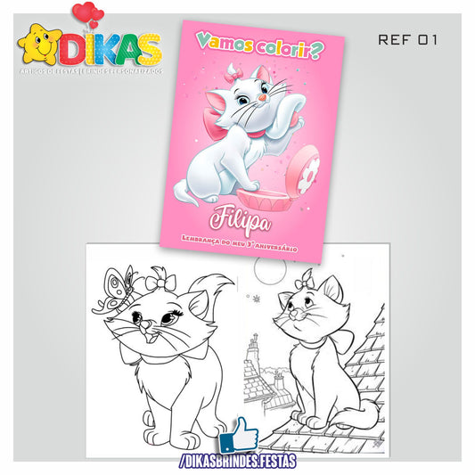 LIVRINHO PARA COLORIR - GATA MARIE