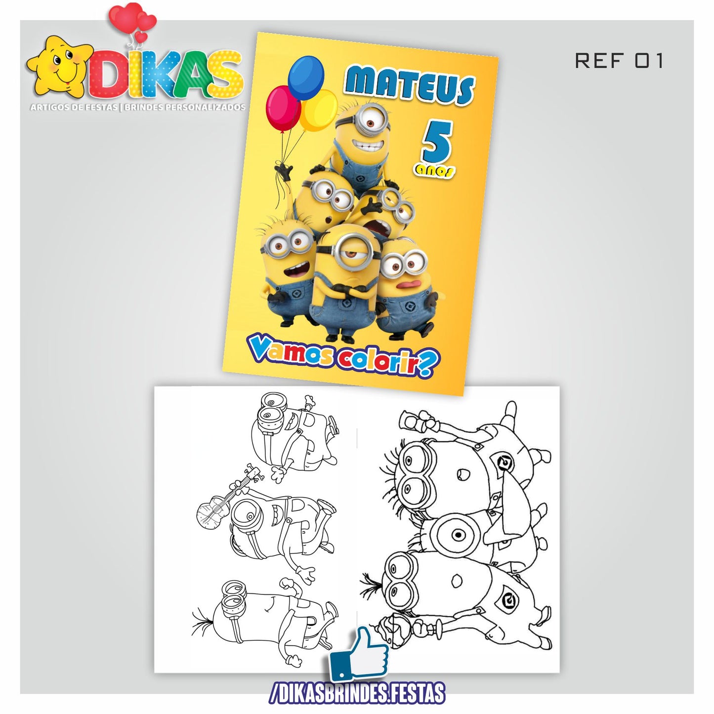 LIVRINHO PARA COLORIR - MINIONS