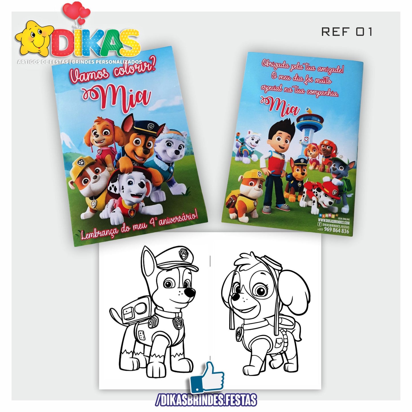 LIVRINHO PARA COLORIR - PATRULHA PATA