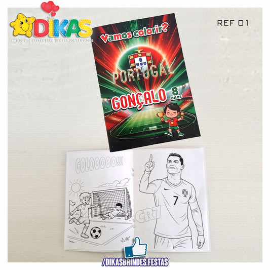 LIVRINHO PARA COLORIR - FUTEBOL PORTUGAL