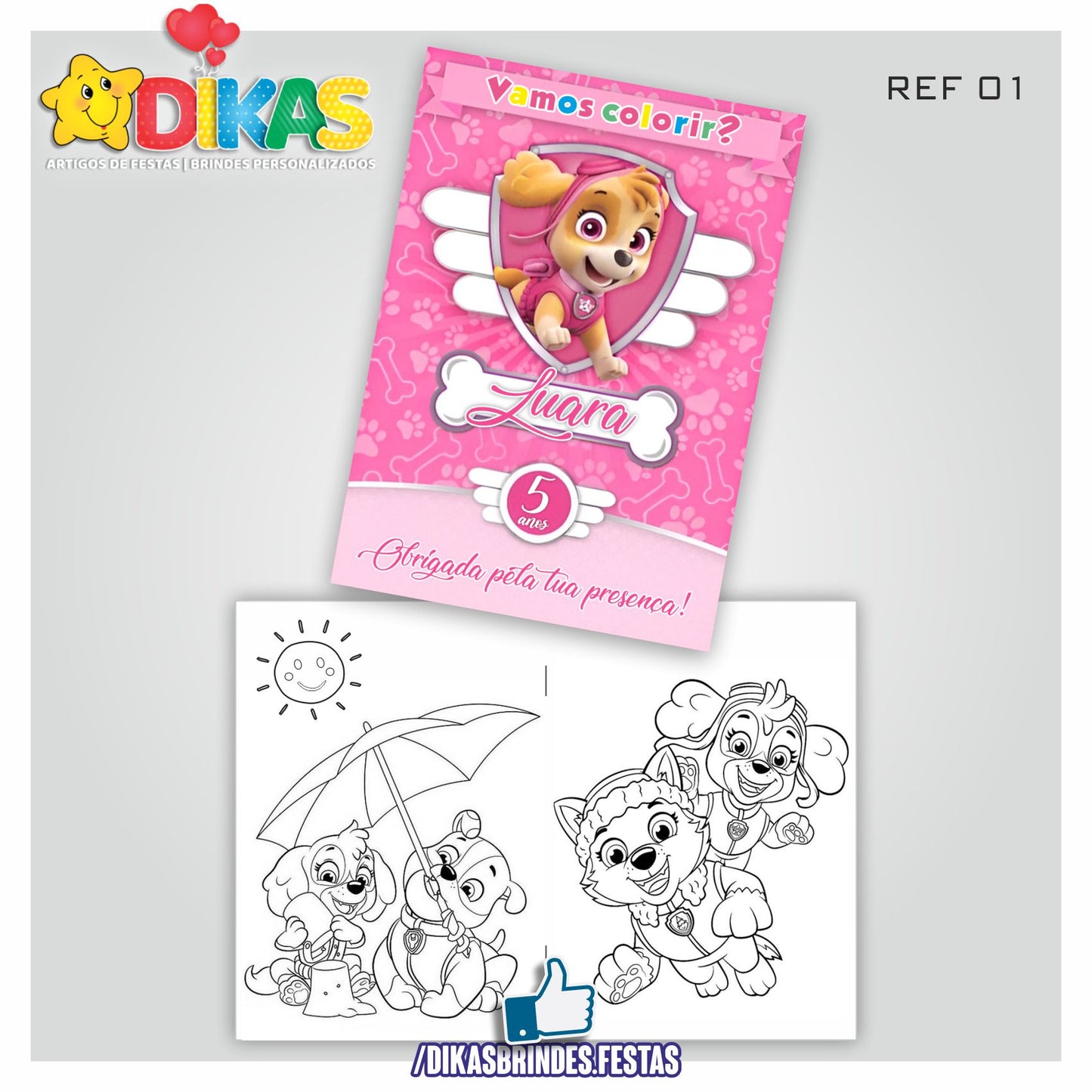 LIVRINHO PARA COLORIR - SKYE