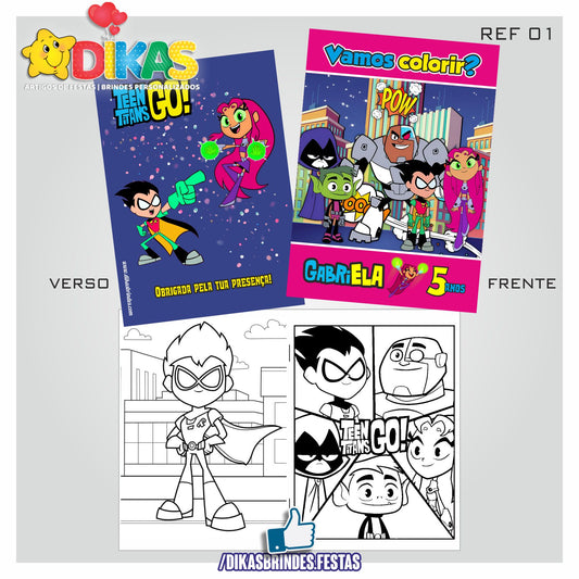 LIVRINHO PARA COLORIR - TEEN TITANS GO