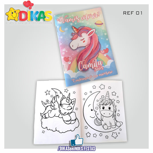 LIVRINHO PARA COLORIR - UNICÓRNIO