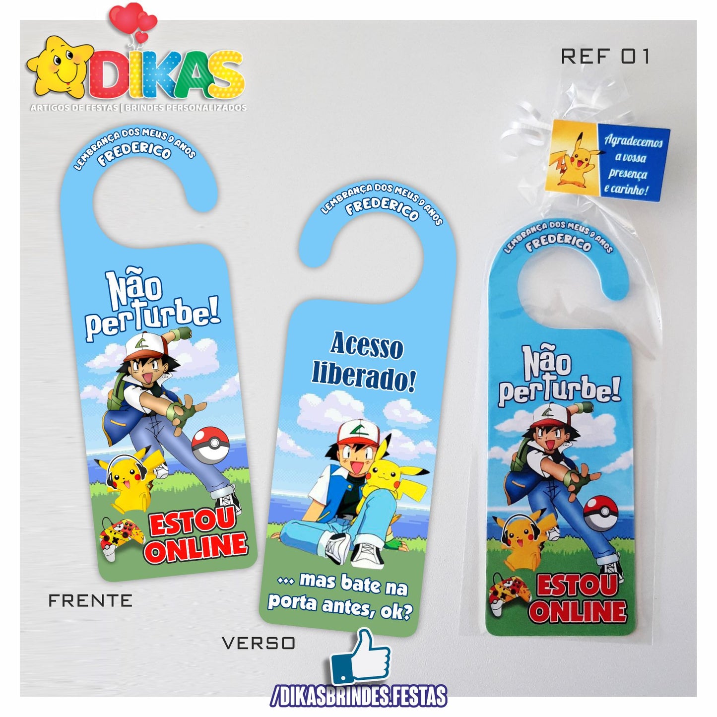 AVISO DE PORTA - POKÉMON