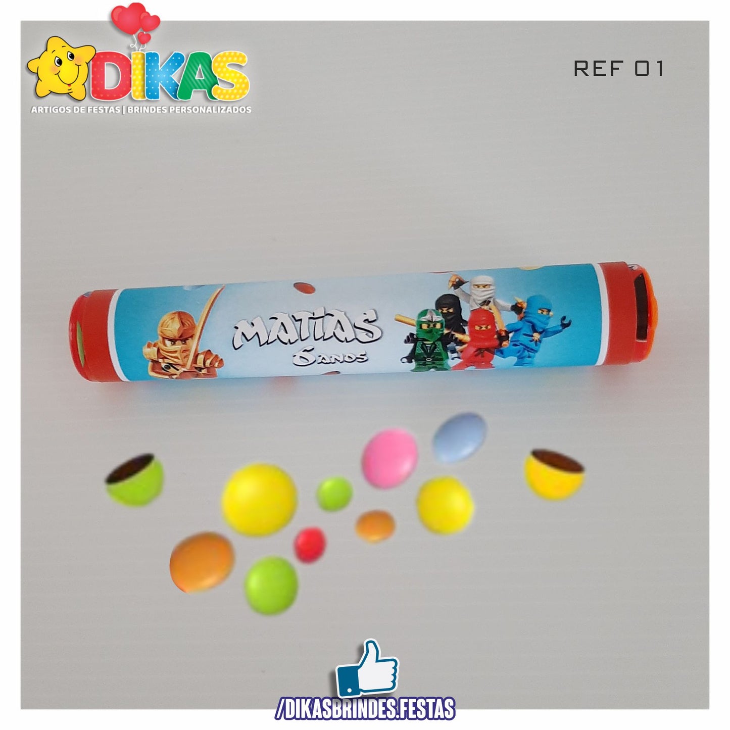 PINTAROLAS TEMÁTICA PERSONALIZADA - NINJAGO