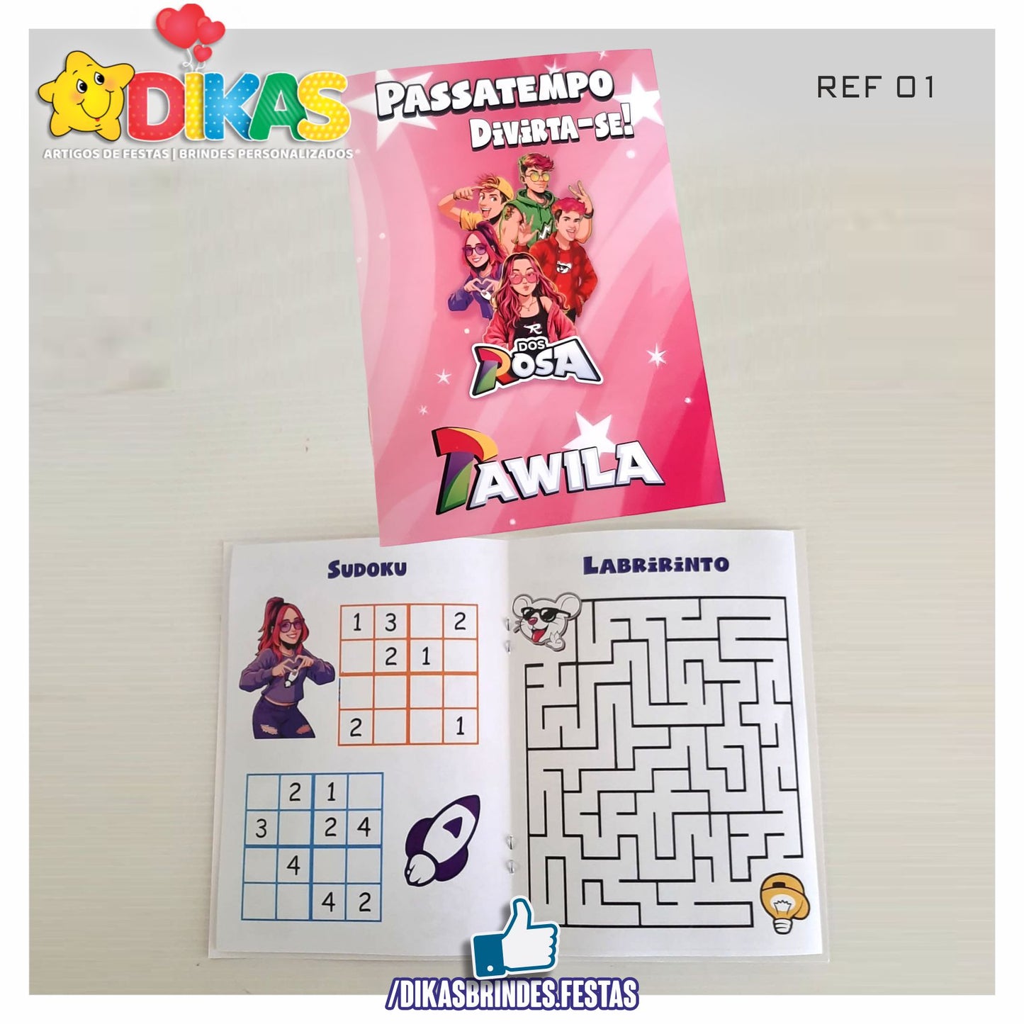 PASSATEMPO PERSONALIZADO - GRUPO DOS ROSA