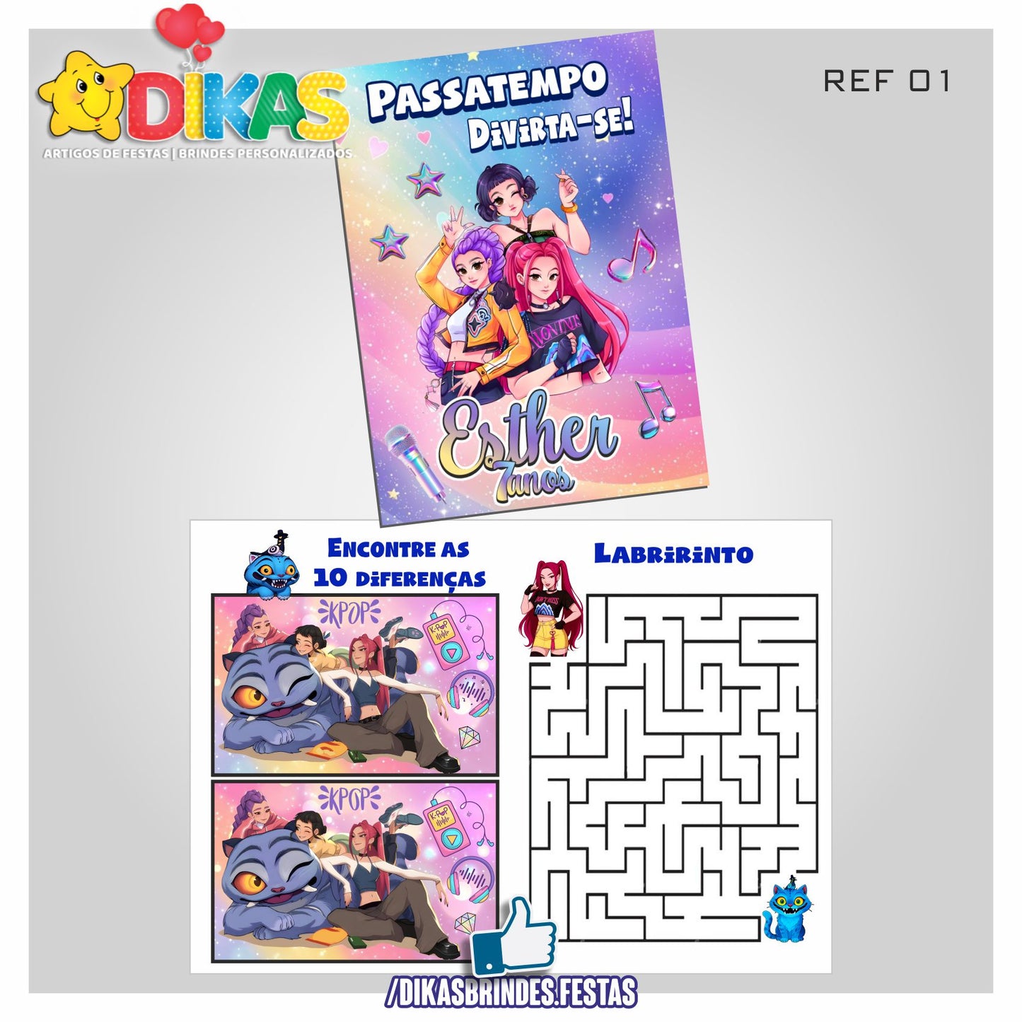 PASSATEMPO PERSONALIZADO - GUERREIRAS DO K-POP