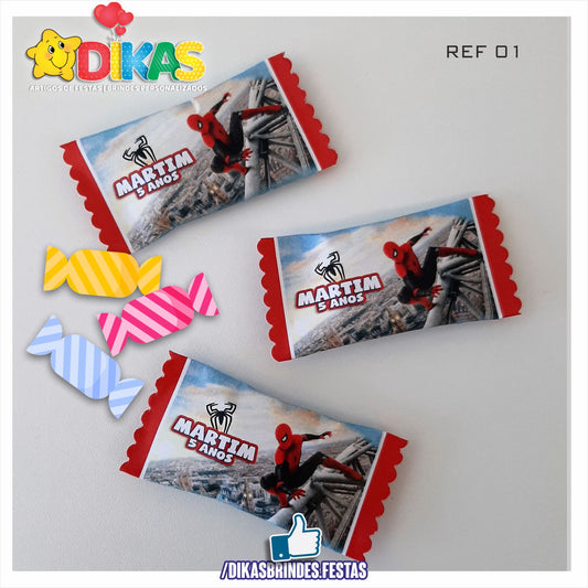 REBUÇADOS PERSONALIZADOS - HOMEM ARANHA