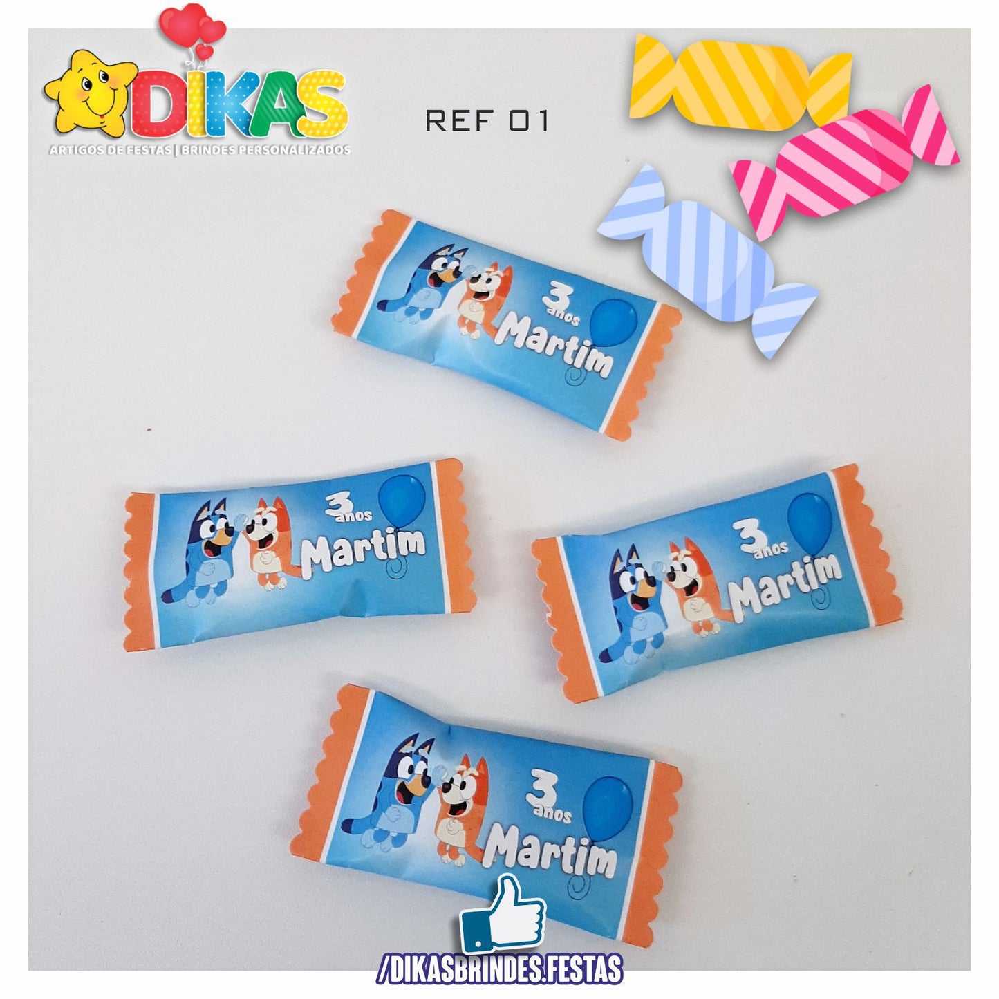 REBUÇADOS PERSONALIZADOS - BLUEY