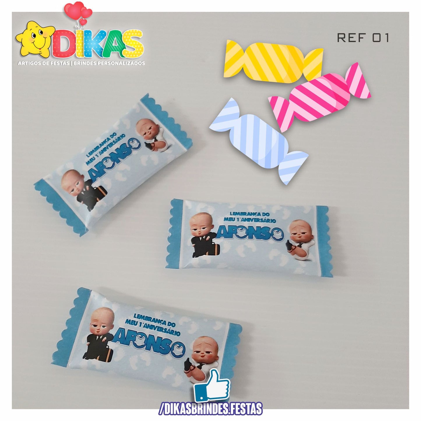 REBUÇADOS PERSONALIZADOS - BOSS BABY