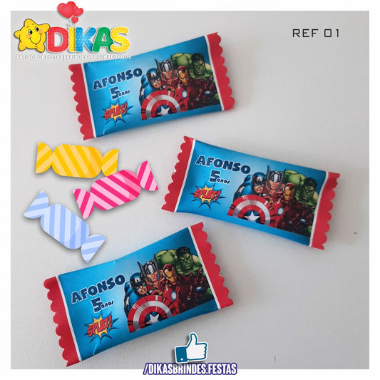 REBUÇADOS PERSONALIZADOS - AVENGERS