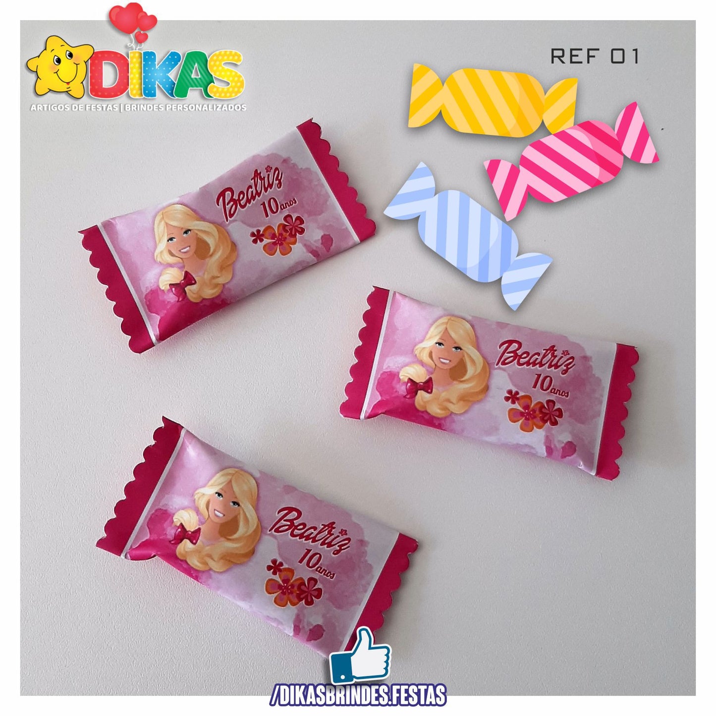REBUÇADOS PERSONALIZADOS - BARBIE