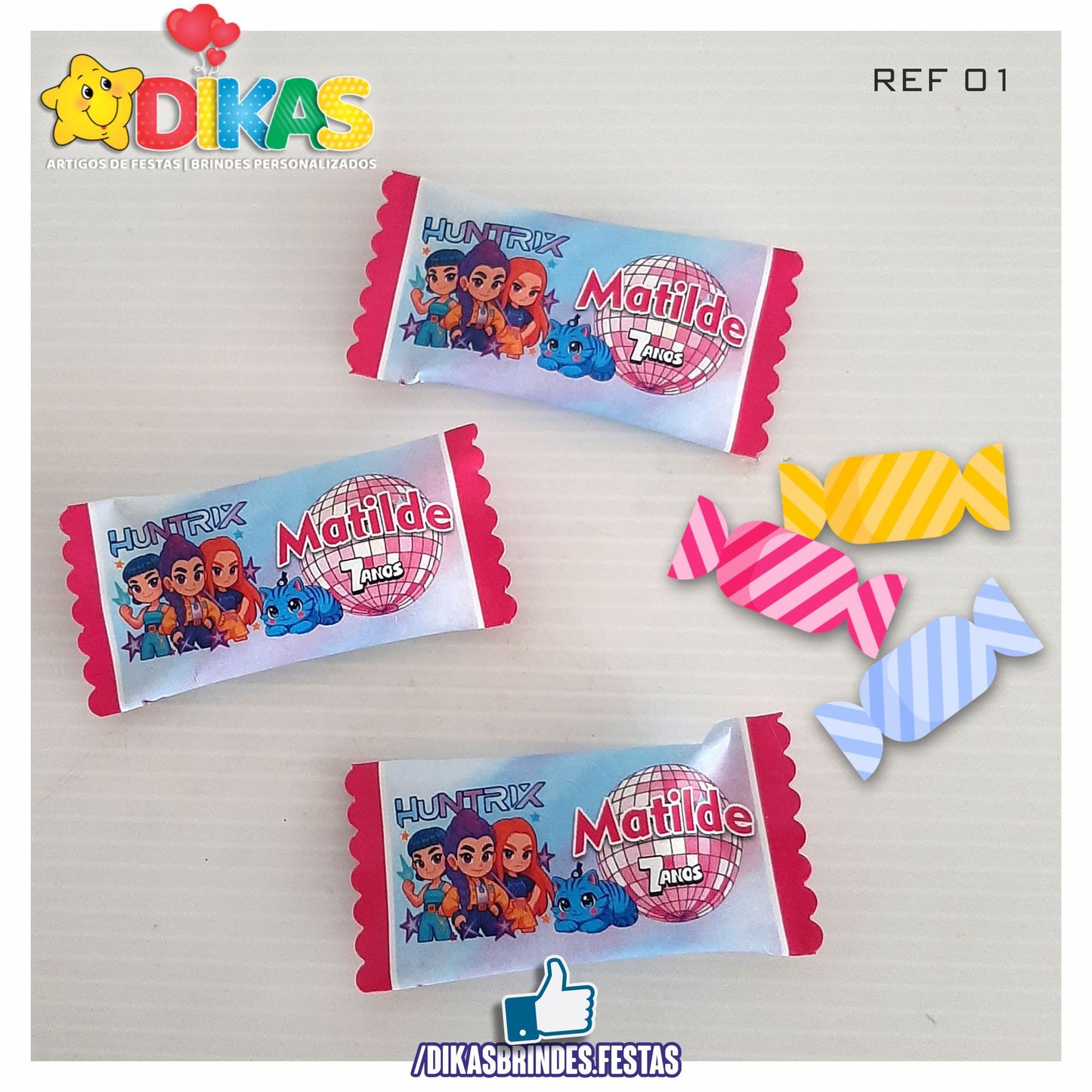 REBUÇADOS PERSONALIZADOS - GUERREIRAS DO K-POP